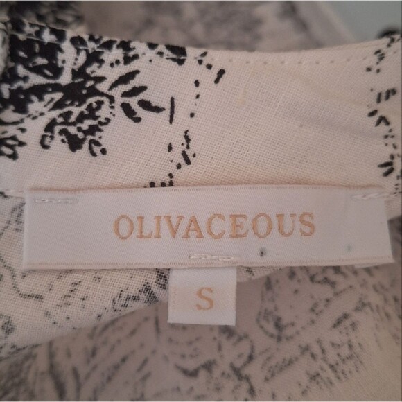 Olivaceous Womens Milkmaid Dress Toile Print Linen Cottagecore Small - Picture 2 of 13